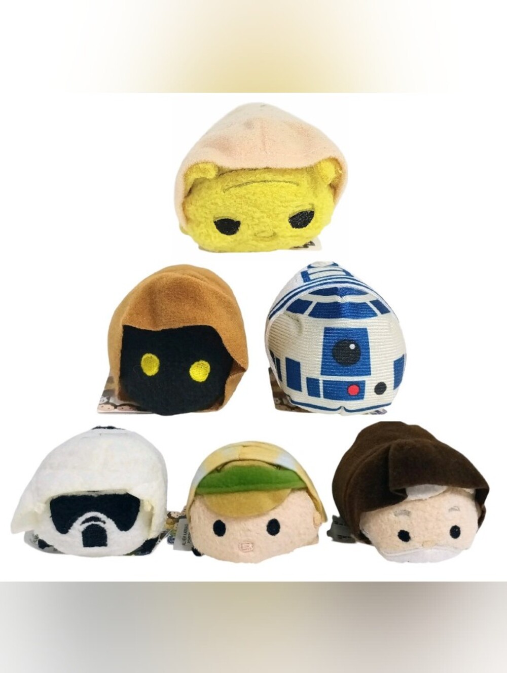 Lot of 6 Disney Mini Tsum Tsum Star Wars Characters Collection Plush Toy 3.5"
